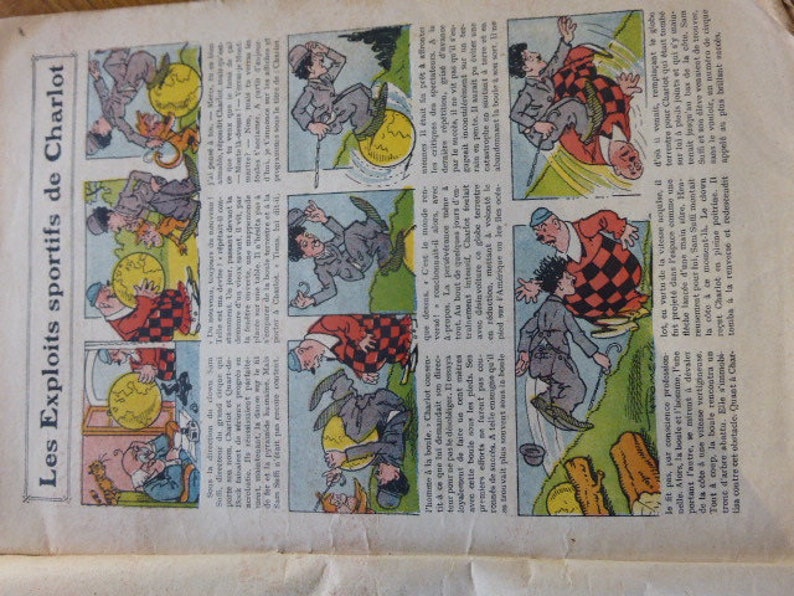 The acrobatic adventures of Charlot, the sporting exploits of charlot Very old cartoon image 9