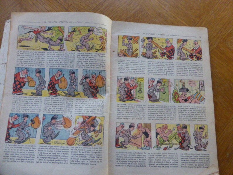 The acrobatic adventures of Charlot, the sporting exploits of charlot Very old cartoon image 2