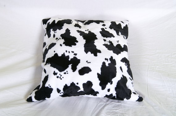 original pillow for your decoration and arrangement, square shape, black and white, cow skin synthetics, original creation