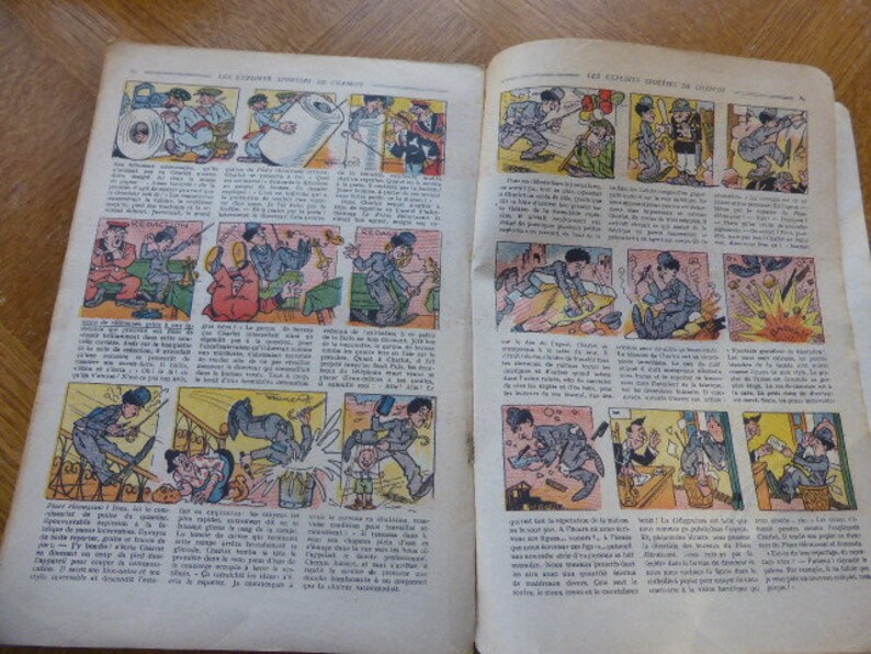 The acrobatic adventures of Charlot, the sporting exploits of charlot Very old cartoon image 6
