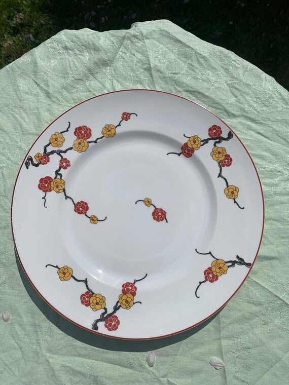 6 Flat Plates in Limoges Porcelain Stamped B & Cie Limoges Etsy