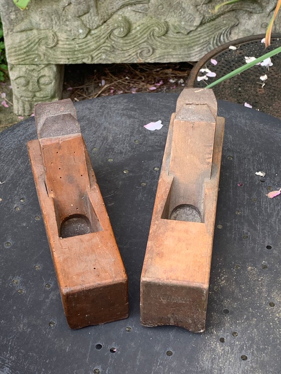 Set of old wood and metal planes for carpenters, stamped with Swedish mines, old and collector's items