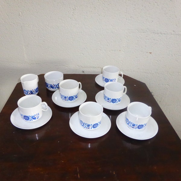 Assiettes Camping émaillées Lot De 7 Bleu Et Blanc Moucheté - 10 Pouces, Métal, Neuves Assiettes 10 Pouces Légères Faciles à Laver