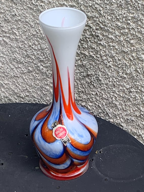 Opaline vase, stamped VB, Florence, made in Italy, vintage and collectible