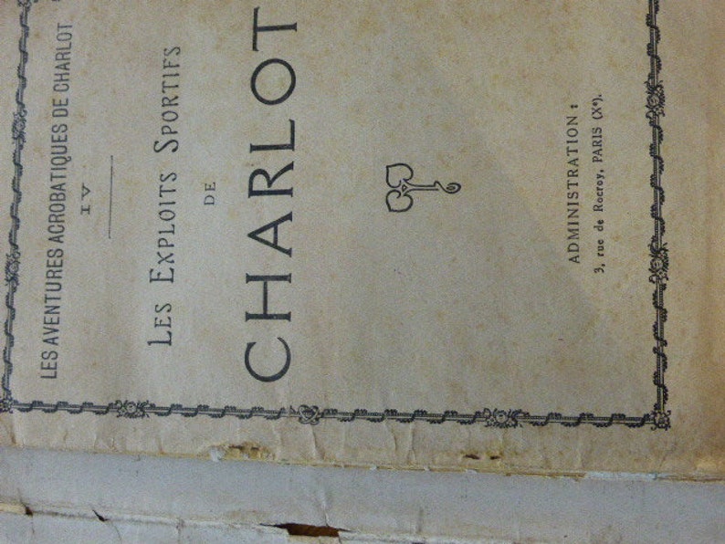 The acrobatic adventures of Charlot, the sporting exploits of charlot Very old cartoon image 8
