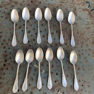 Lot De 12 Petites Cuillères Banholzer - Métal Argenté - Inox - 2 Poinçons