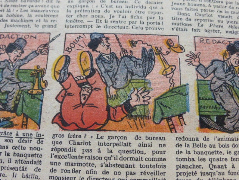The acrobatic adventures of Charlot, the sporting exploits of charlot Very old cartoon image 7