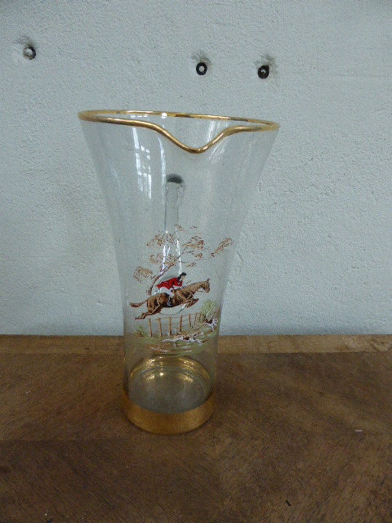 design and vintage glass decanter 1950/1960, the rider