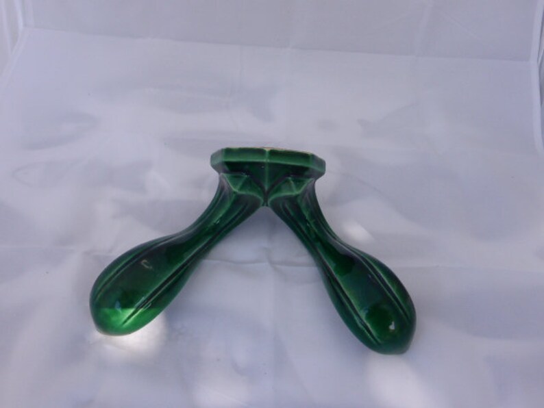 branches in vegetal ceramic green vintage 1950 to put on a wall Wall lamp lamp holder