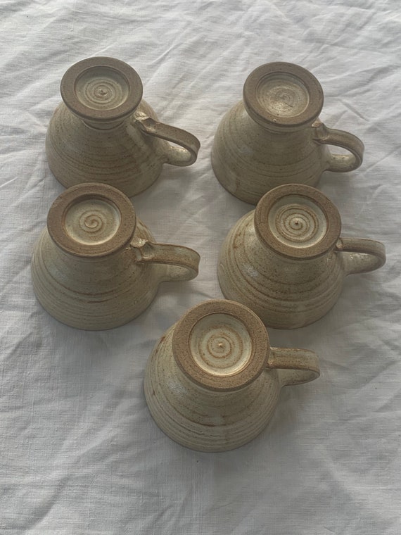 5 design and vintage stoneware cups