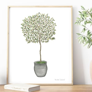 Olive tree watercolor art print. Olive branch painting kitchen decor. Rustic Italian botanical wall art. Mediterranean gift. Greece travel.