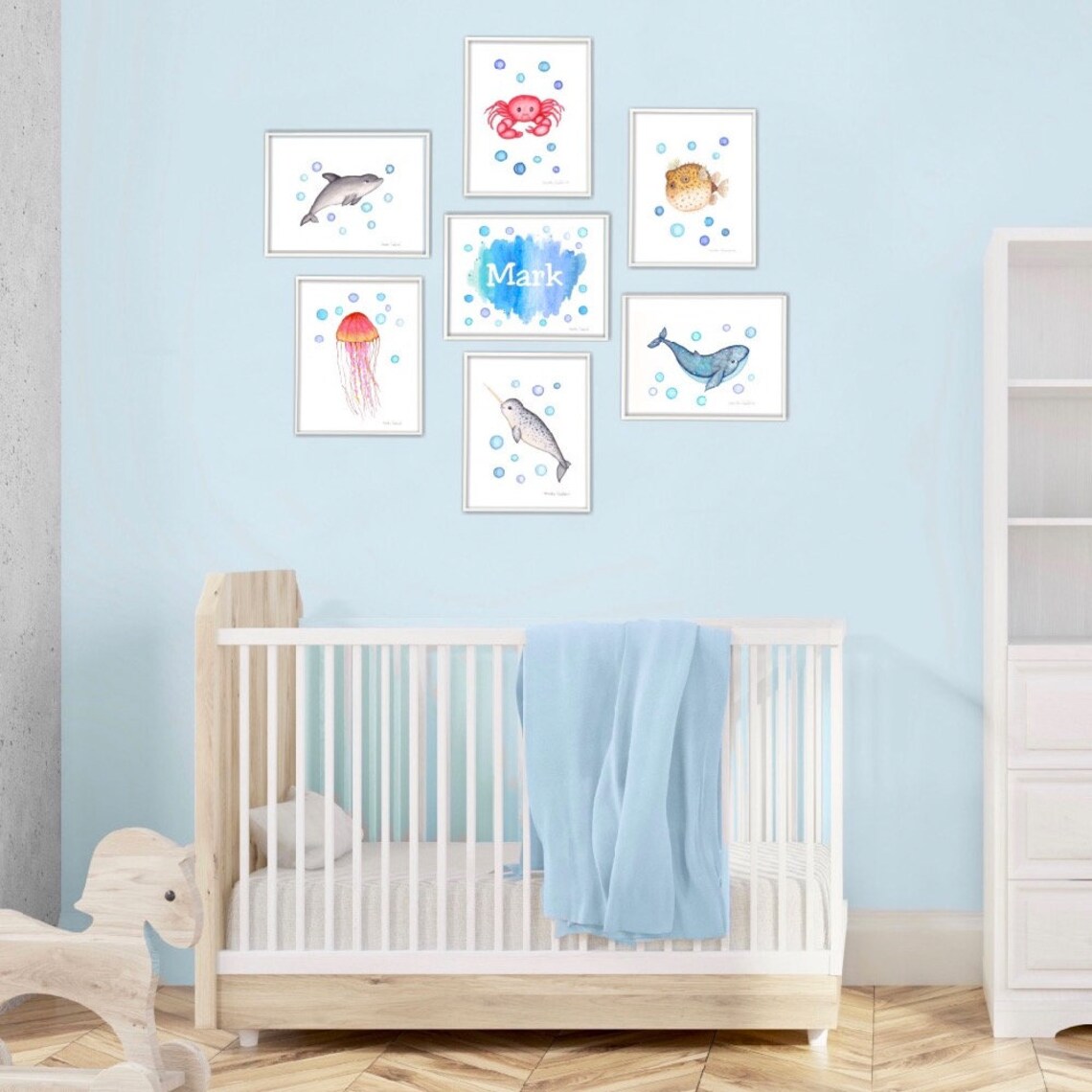 Under the Sea Nursery Art Set. Ocean Nursery Wall Art. Fish Etsy