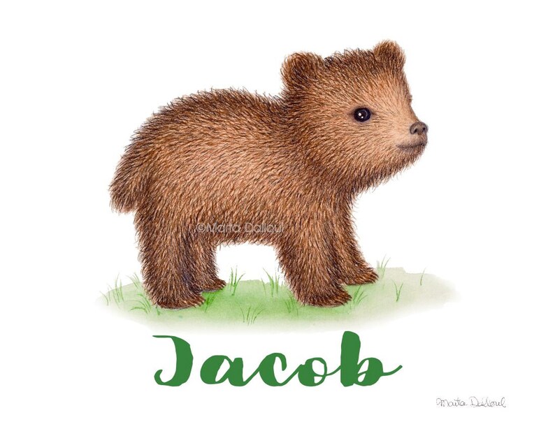 Bear Art Print. Woodland Nursery Art. Kids Room Decor. Brown - Etsy