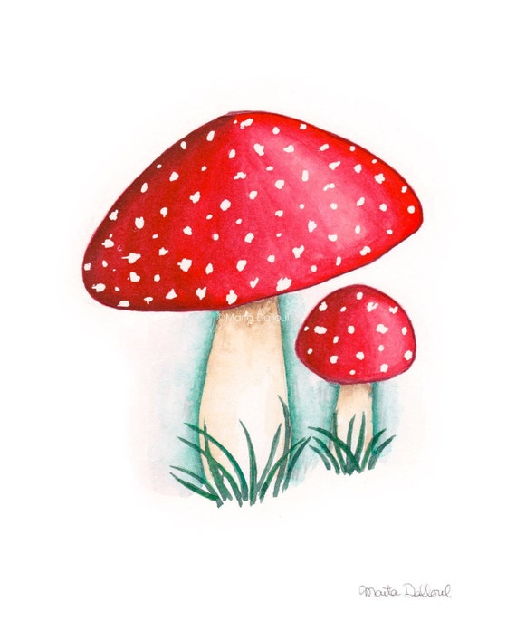 Mushroom Drawing, Snail Drawing, Mushroom and Snail Print, Snail Art, Snail  Print, Mushroom Print, Mushroom Art, Ladybug Art, Nursery Art - Etsy