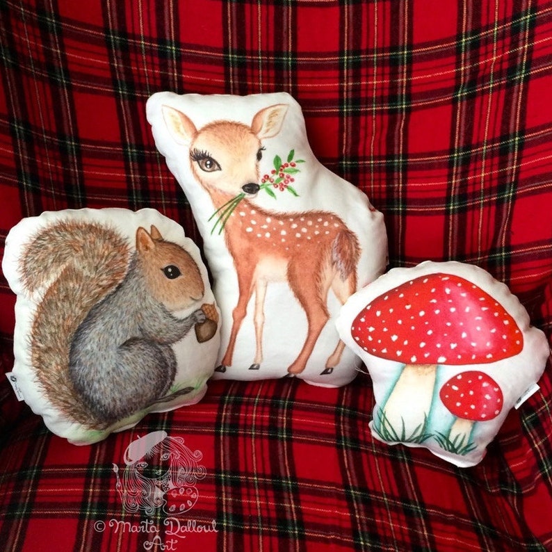 Deer Pillow. Baby Deer Nursery Decor. Fawn Woodland Pillow. Etsy