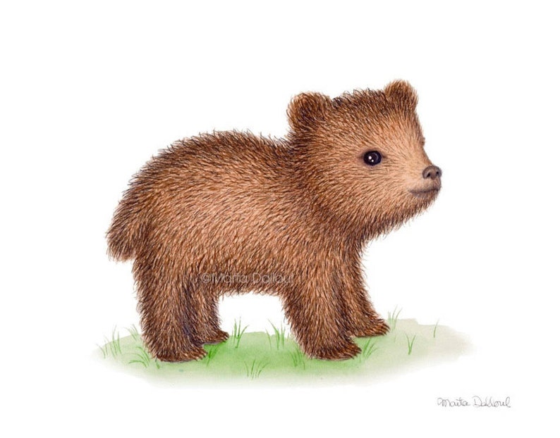Bear Art Print. Woodland Nursery Art. Kids Room Decor. Brown - Etsy