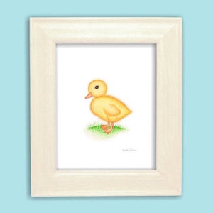 Baby animal print. Farm nursery art. Duck nursery decor. Baby Duck illustration. Duck watercolor painting. Baby shower gift. Kids room decor image 4