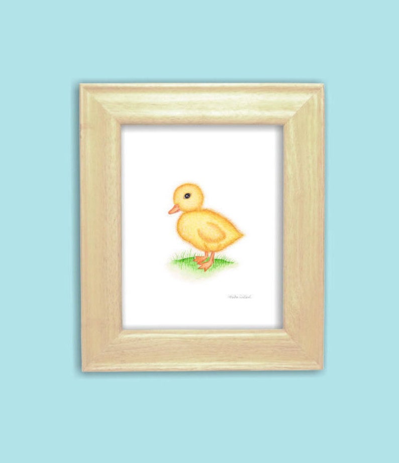 Baby animal print. Farm nursery art. Duck nursery decor. Baby Duck illustration. Duck watercolor painting. Baby shower gift. Kids room decor image 5