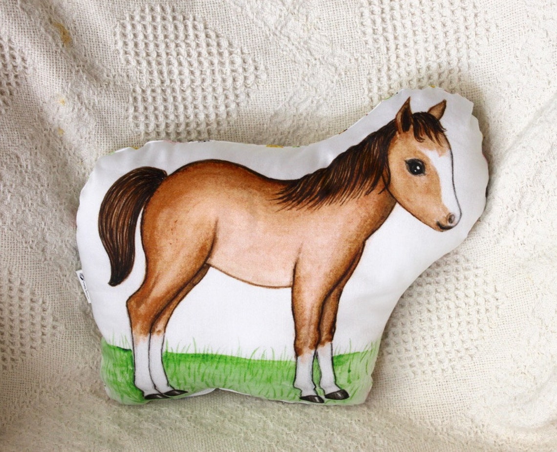 Animal Pillow. Horse Pillow. Farm Nursery Decor. Organic Etsy