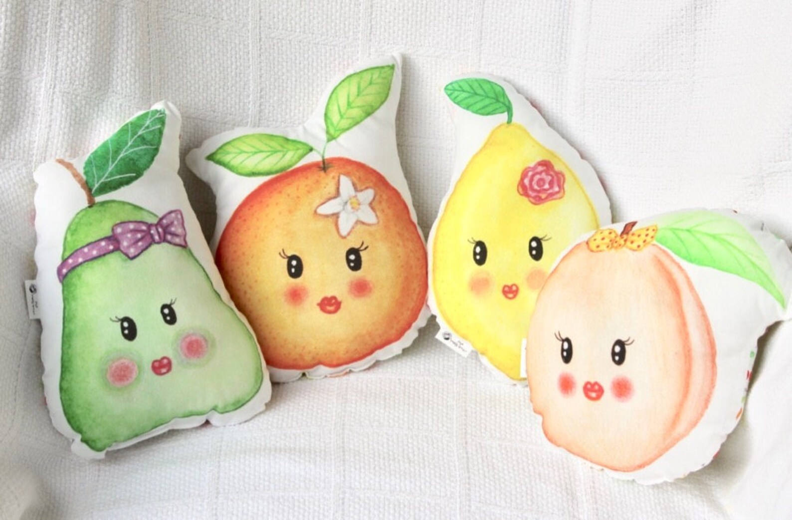 Orange Pillow. Fruit Pillow. Kawaii Fruit Decor. Cute Nursery Etsy