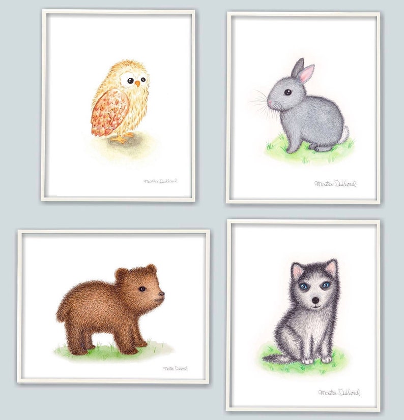 Bear Art Print. Woodland Nursery Art. Kids Room Decor. Brown - Etsy