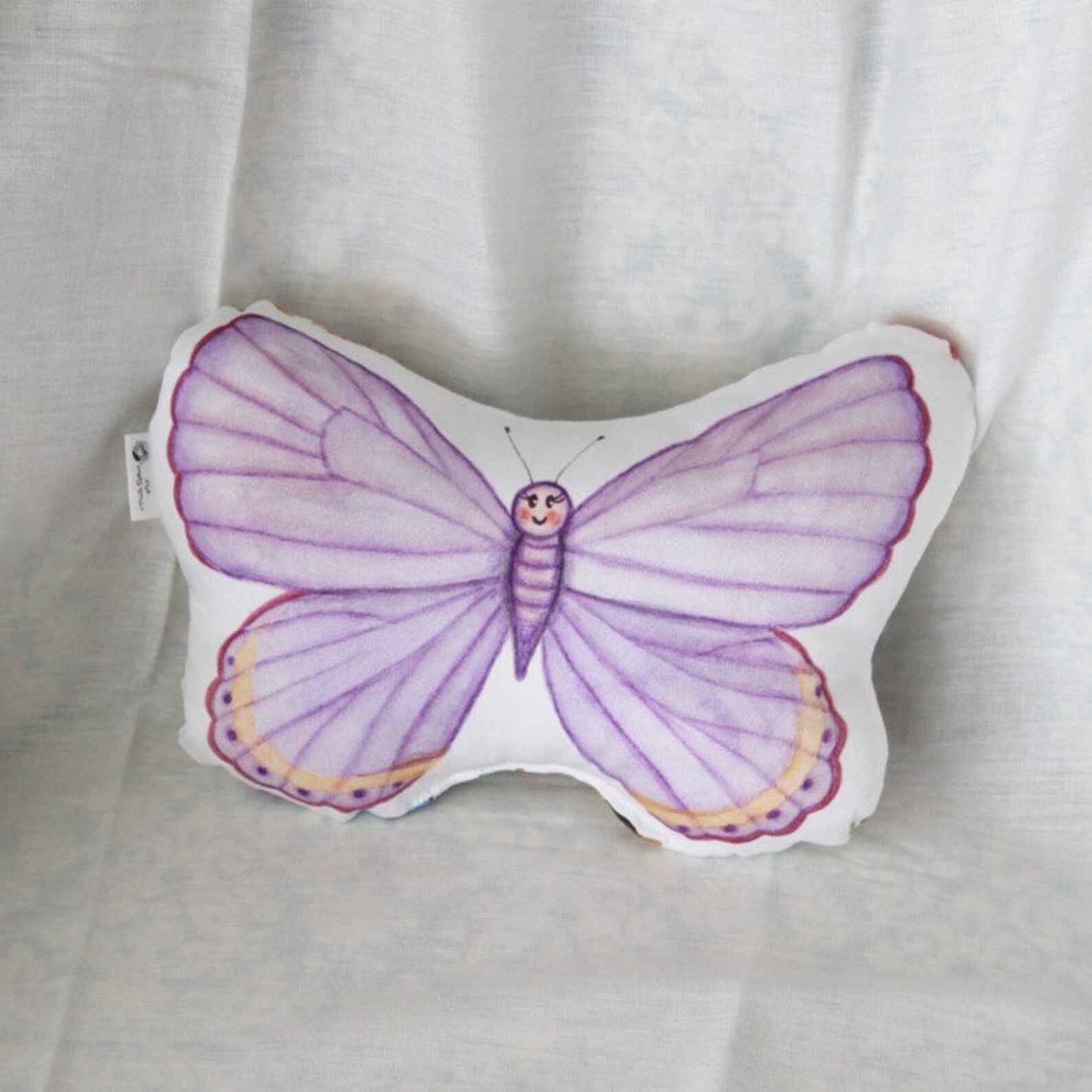Butterfly Nursery Pillow Plush. Organic Cotton Baby Pillow. Etsy