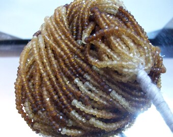 3 mm naturale marrone hessonite granato sfaccettato a forma di