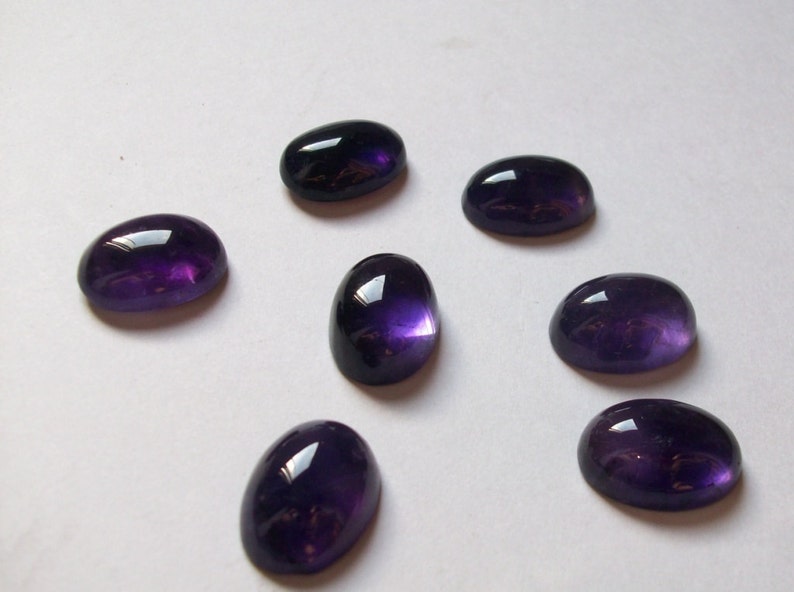 13x18mm Amethyst Cabochon Oval Loose Gemstone, Amethyst Oval Cabochon have lots of gorgeous beautiful purple color.... image 2