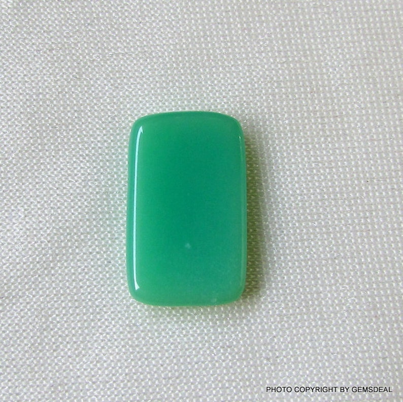 beautiful Green /& Very nice Quality color.... 1 pieces 20X12mm Chrysoprase cabochon Cushion have lots of gorgeous....