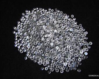 AAA Weißer Mondstein Cabochons: 4 mm Runde Edelstein ( 10 Stück )