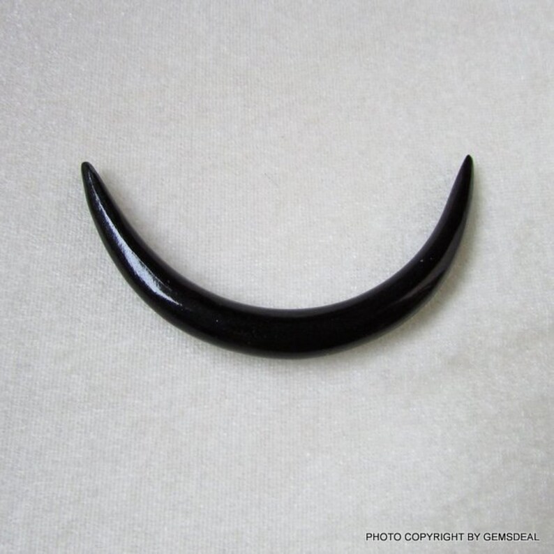 70X8mm Approximate Half moon Fancy Shape BLACK ONYX have lots of gorgeous.... Commercial Quality Shape HALF Moon gemstone...