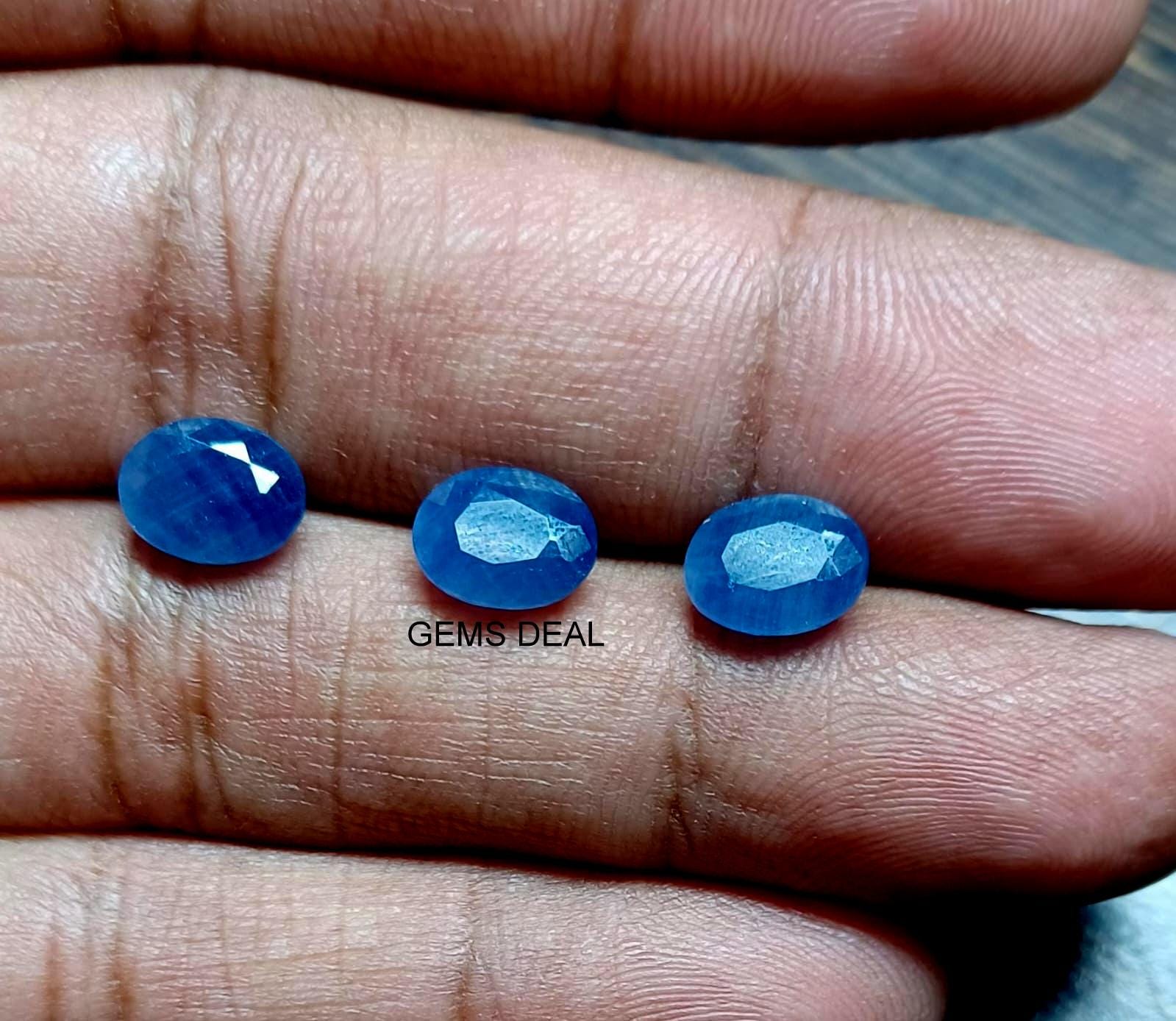 Saphir Bleu Octogonal 40 Carats - Traité à L'huile, Dimensions 22x17x9 Mm