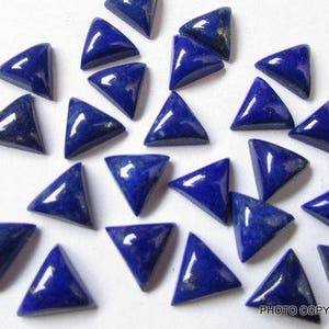 5 pcs 10mm Lapis Lazuli cabochon Triangular gemstone Top Quality Natural lapis lazuli Triangular cabochon Flat Back cabochon loose Gemstone