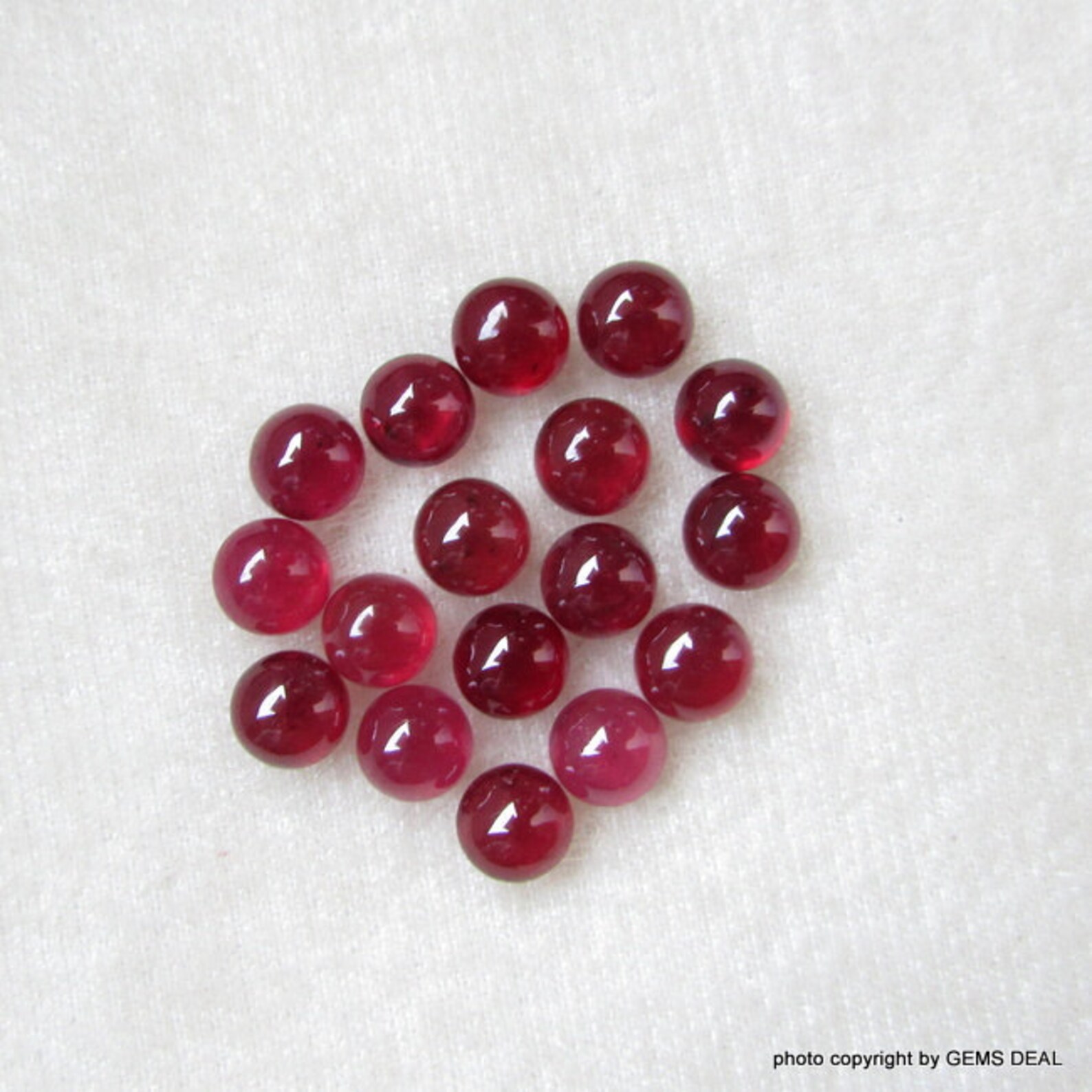 1 Pieces 8x8mm Ruby Cabochon ROUND Loose Gemstone Natural Etsy UK