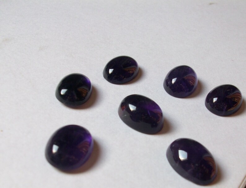 13x18mm Amethyst Cabochon Oval Loose Gemstone, Amethyst Oval Cabochon have lots of gorgeous beautiful purple color.... image 5