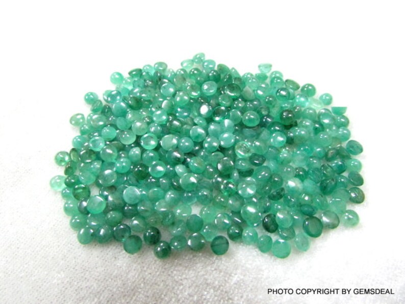 4mm Natural Emerald Cabochon: AA Quality Loose Gemstone image 5