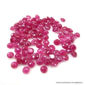 10 pieces 3.5mm Ruby Faceted Round Loose Gemstone, 100% Natural genuine RUBY Round Faceted gemstone, Red Ruby Faceted Round Loose Gemstone