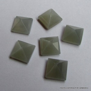 1 pieces 10mm Gray Moonstone Pyramid Square Cabochon Gemstone, Gray Moonstone Square Pyramid Gemstone, have lots of gorgeous AAA quality