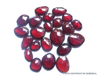 HESSONITE GARNET Rosecut Uneven flat gemstone, Garnet Rosecut Uneven Cabochon Gemstone, 25 to 100 carat free size approx 8x10mm TO 12x16mm