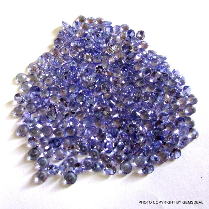 5 pieces 4mm TANZANITE Faceted Round Loose Gemstone Tanzanite Etsy