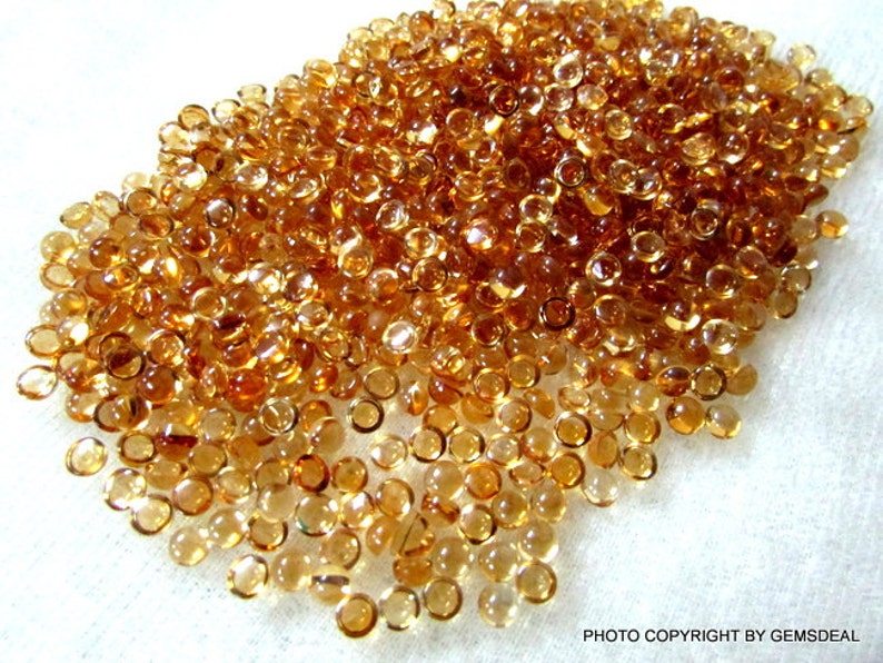 25 pieces 3mm Citrine Cabochon Round Loose Gemstone, Golden Citrine Round Cabochon gemstone, AAA Quality Citrine Cabochon Round Gemstone image 2