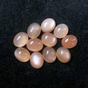 9x11mm Peach Moonstone Cabochon Oval Gemstone, Peach Moonstone Oval Cabochon Gemstone, Peach Moonstone Cabochon Gemstone