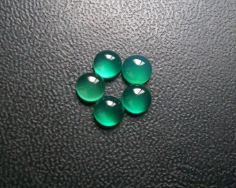 10 cabujones de ónix verde: grado AAA, piedras preciosas redondas de 3 mm