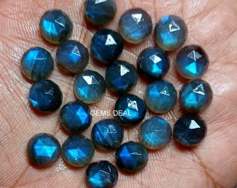 10 piezas de piedras preciosas de cabujón redondo de talla rosa labradorita AAA (10 mm)