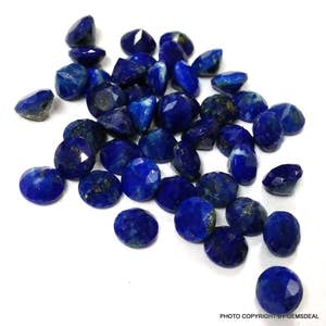 10 pieces 6mm Blue Lapis Lazuli Faceted Round Gemstone, AAA quality have lots of gorgeous, Lapis Lazuli Round Faceted Loose Gemstone