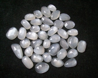 White Moonstone Rosecut Uneven flat gemstone, 50 Or 100 carat free size approx.. 11x15mm TO 15x20mm, Moonstone Uneven Rosecut Loose Gemstone