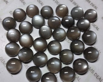AAA Gray Moonstone Cabochon: 12mm Round Gemstone