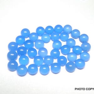 10 pieces 3mm blue chalcedony cabochon round loose gemstone, blue chalcedony round cabochon gemstone, Chalcedony Cabochon Round Gemstone