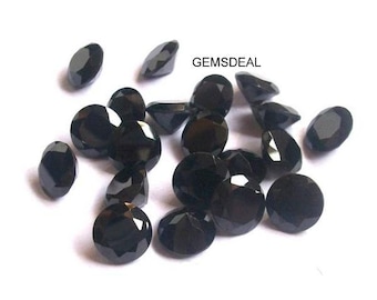 8mm Black Spinel Faceted Round Gemstone, Black Spinel Round Faceted Loose Gemstone, Black Spinel Faceted Gemstone, AAA Quality Gemstone