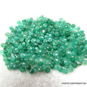 4mm Natural Emerald Cabochon: AA Quality Loose Gemstone image 2